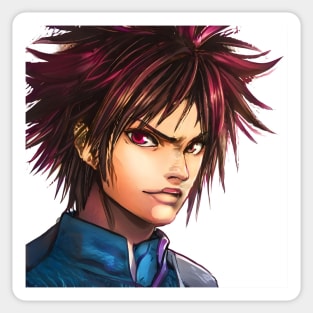 Brown Hair Anime Boy Sticker